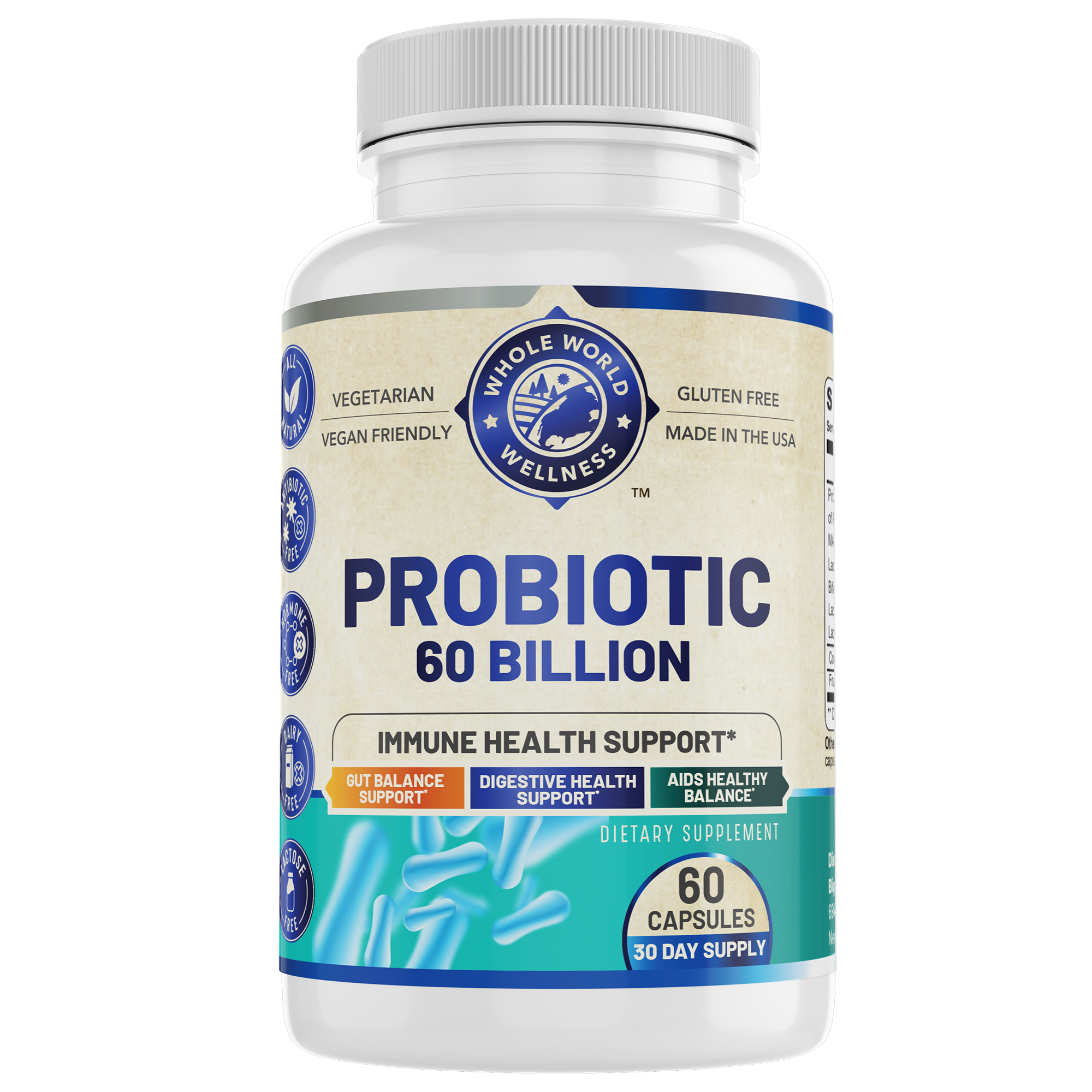 All Natural Probiotic 60B CFU