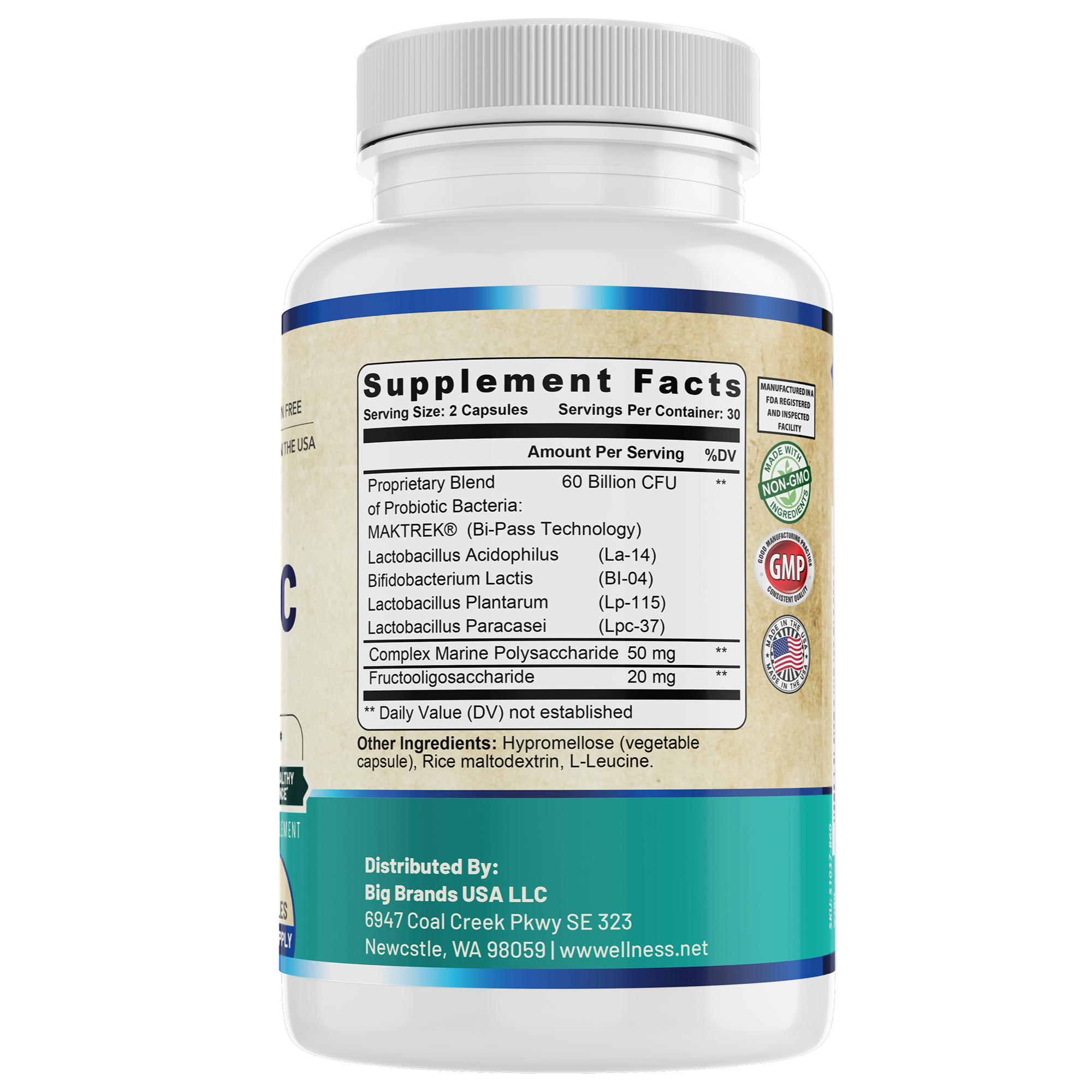 All Natural Probiotic 60B CFU