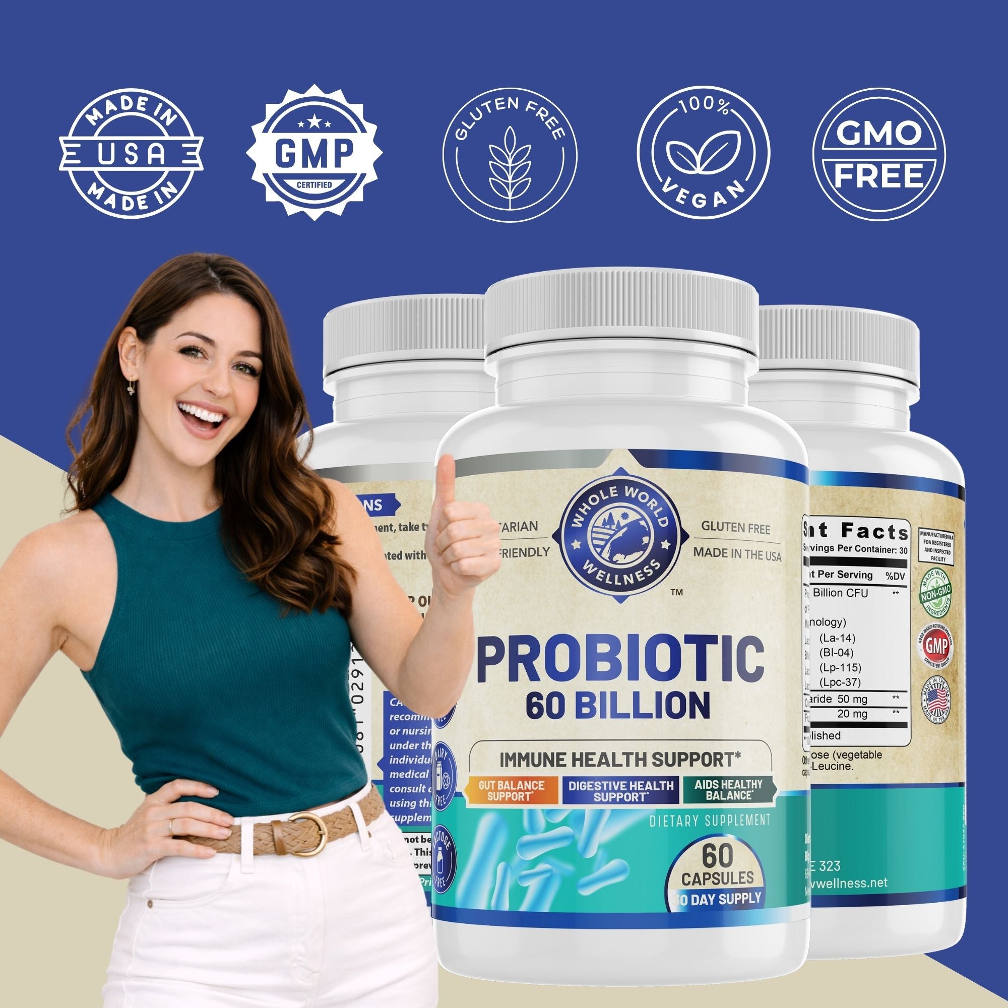All Natural Probiotic 60B CFU