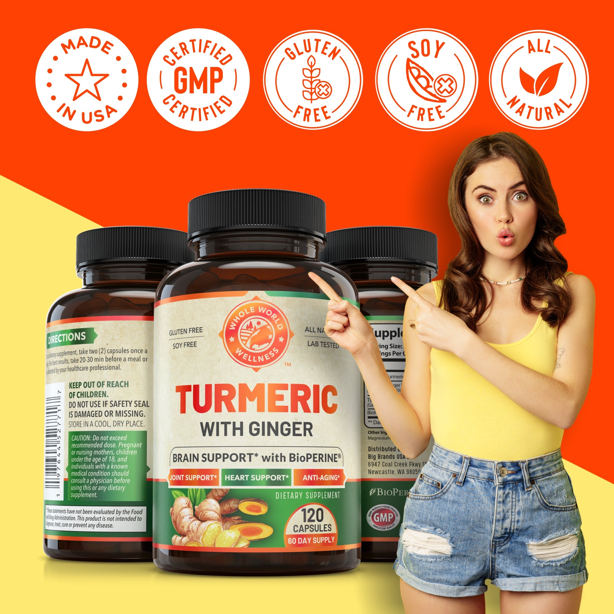 Organic Turmeric Ginger supplement, product image 5 of 9