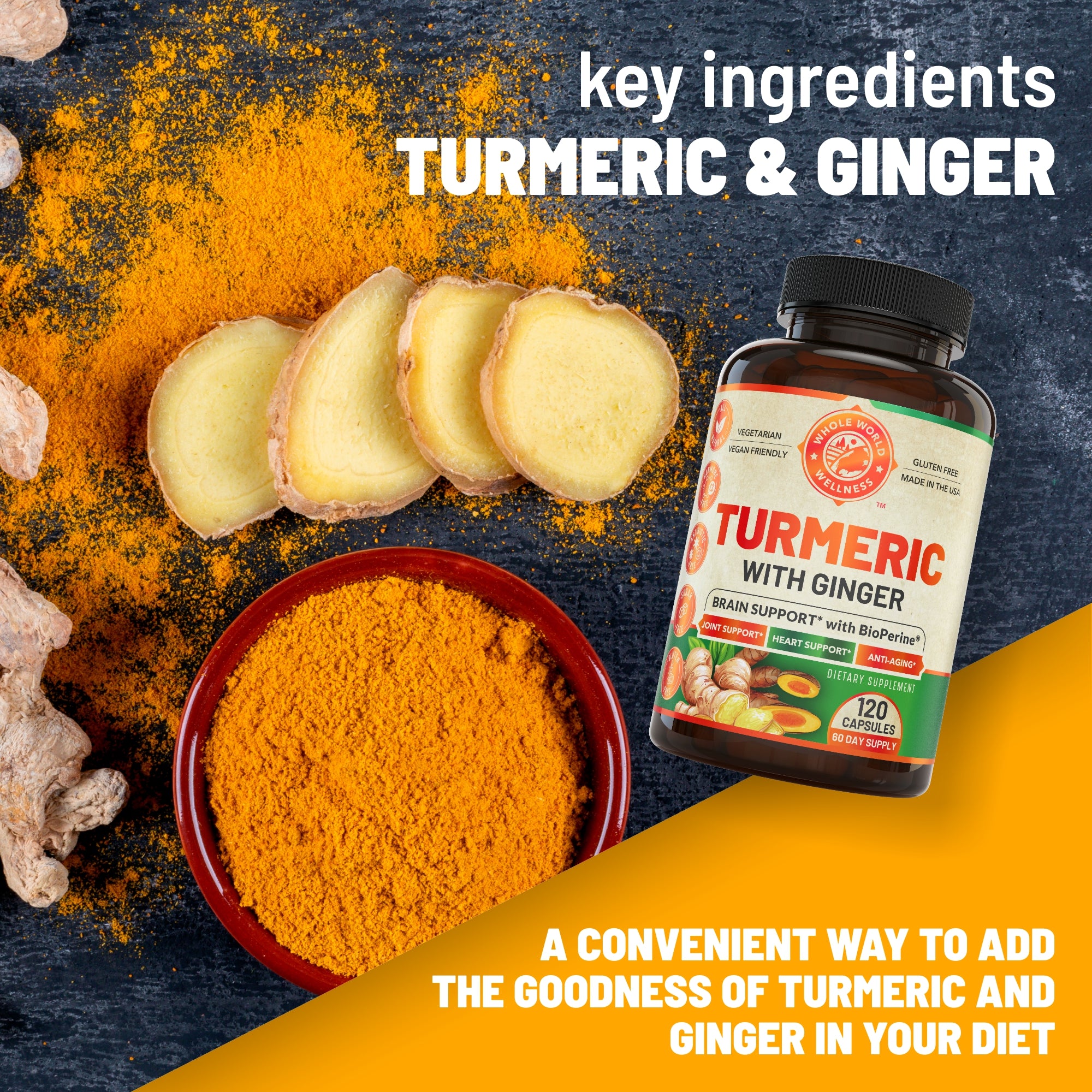 Organic Turmeric Ginger supplement, product image 4 of 9