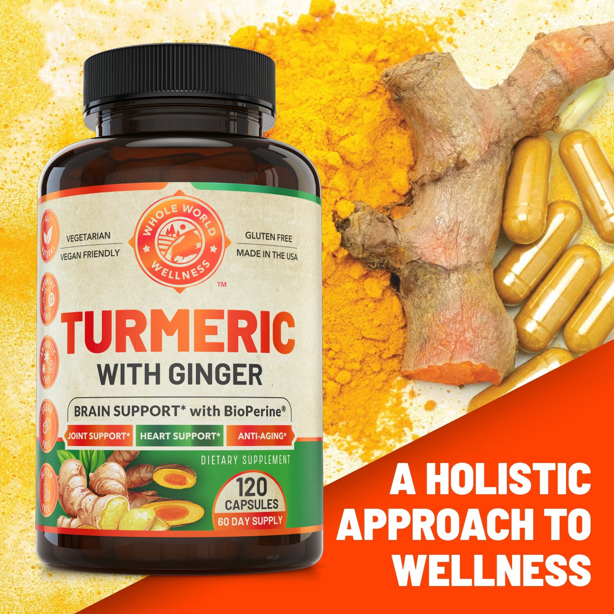 Organic Turmeric Ginger supplement, product image 3 of 9