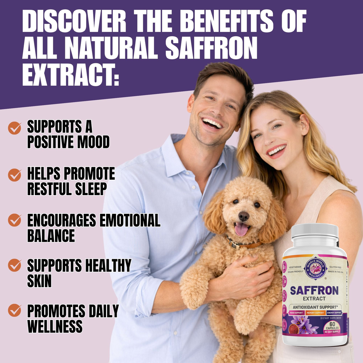Saffron Extract 30 Day: discover the benefits of all natural saffron extract*