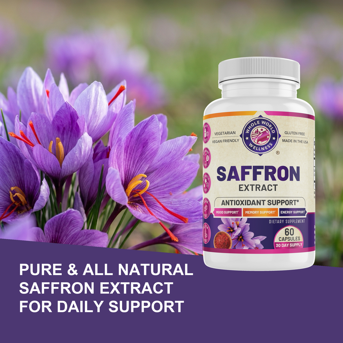 Saffron Extract 30 Day: pure and all natural saffron extract for daily support*